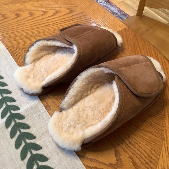 LAMO Ladies Sheepskin Wrap Slippers Chestnut Size XL. 9-10 - Picture 5 of 12